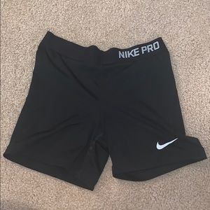 Black Nike spandex compression shorts